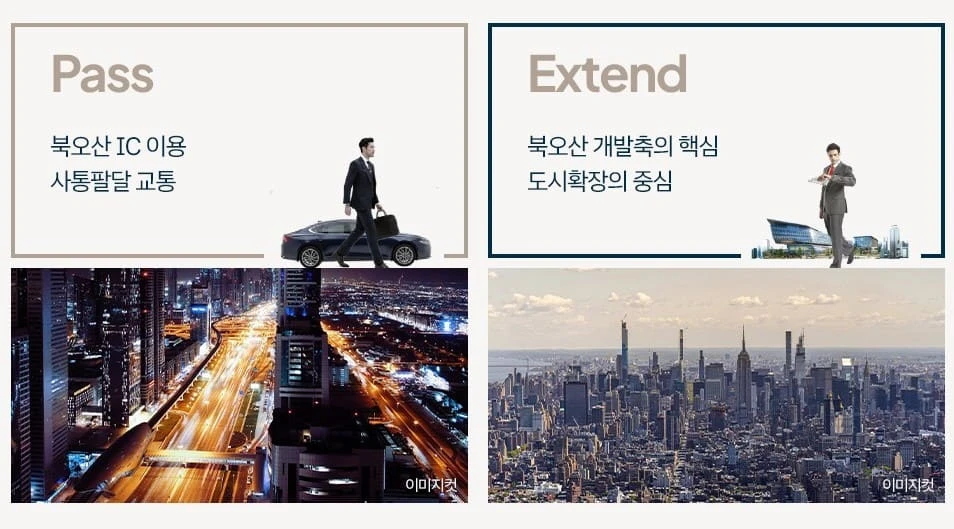 교통과 직주근접을 모두 갖춘 북오산자이 드포레 입지 환경 지도